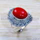 Coral 925 Sterling Silver Ring (SJWR-1904)