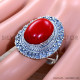 Coral 925 Sterling Silver Ring (SJWR-1904)