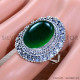 Green Onyx 925 Sterling Silver Ring (SJWR-1907)