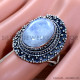 Rainbow Moonstone 925 Sterling Silver Ring (SJWR-1914)