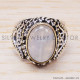 Rainbow Moonstone 925 Sterling Silver Ring (SJWR-192) Rainbow Moonstone 925 Sterling Silver Ring (SJWR-192)
