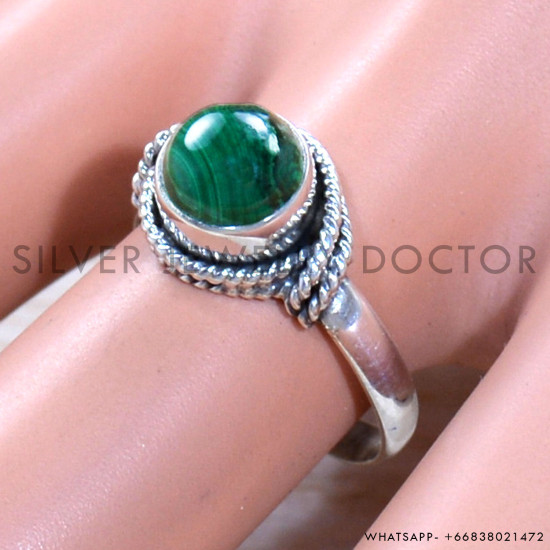 Malachite 925 Sterling Silver Ring (SJWR-1925)