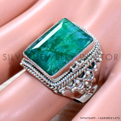 Emerald 925 Sterling Silver Ring (SJWR-1927)