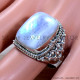 Rainbow Moonstone 925 Sterling Silver Ring (SJWR-1928)