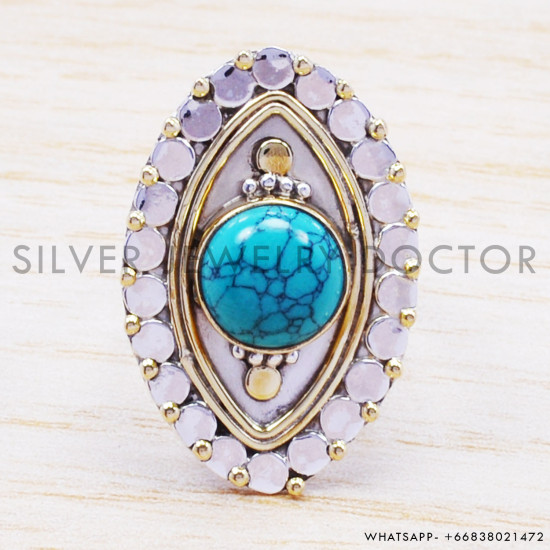 Turquoise 925 Sterling Silver Ring (SJWR-193)
