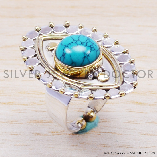 Turquoise 925 Sterling Silver Ring (SJWR-193)