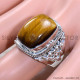 Tiger Eye 925 Sterling Silver Ring (SJWR-1930)