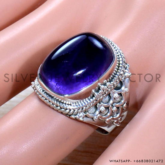 Amethyst 925 Sterling Silver Ring (SJWR-1934)