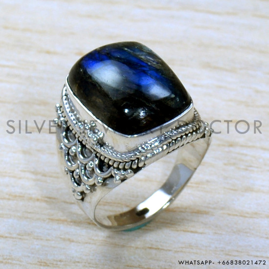 Labradorite 925 Sterling Silver Ring (SJWR-1937)