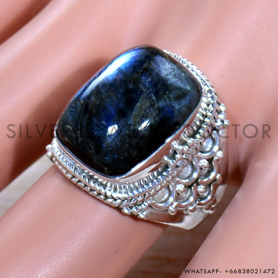 Labradorite 925 Sterling Silver Ring (SJWR-1937)