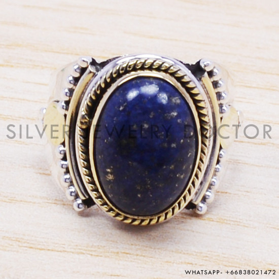 Lapis Lazuli 925 Sterling Silver Ring (SJWR-194) Lapis Lazuli 925 Sterling Silver Ring (SJWR-194)