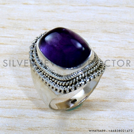 Amethyst 925 Sterling Silver Ring (SJWR-1942)