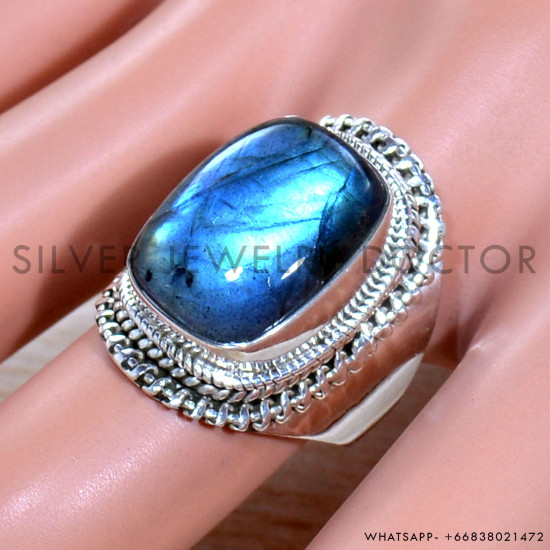 Labradorite 925 Sterling Silver Ring (SJWR-1945)