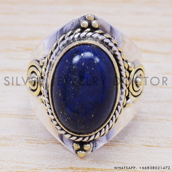 Lapis Lazuli 925 Sterling Silver Ring (SJWR-195) Lapis Lazuli 925 Sterling Silver Ring (SJWR-195)