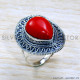 Coral 925 Sterling Silver Ring (SJWR-1952)