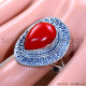 Coral 925 Sterling Silver Ring (SJWR-1952)