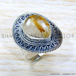 Golden Rutile 925 Sterling Silver Ring (SJWR-1954) Golden Rutile 925 Sterling Silver Ring (SJWR-1954)