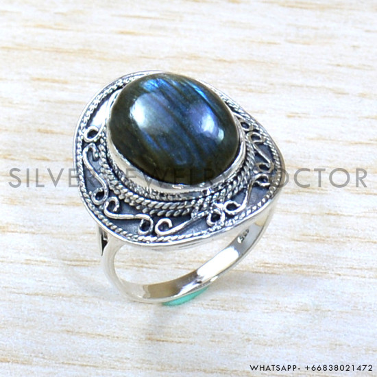 Labradorite 925 Sterling Silver Ring (SJWR-1964)
