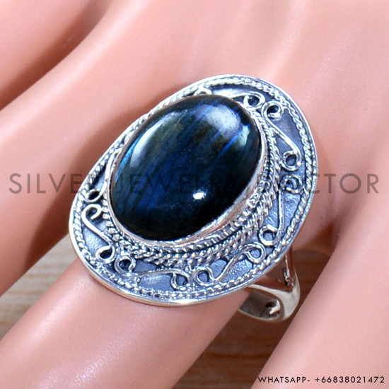 Labradorite 925 Sterling Silver Ring (SJWR-1964)