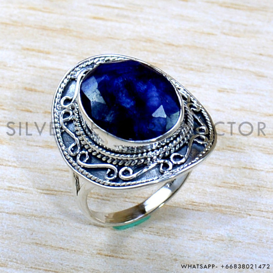 Sapphire 925 Sterling Silver Ring (SJWR-1968)