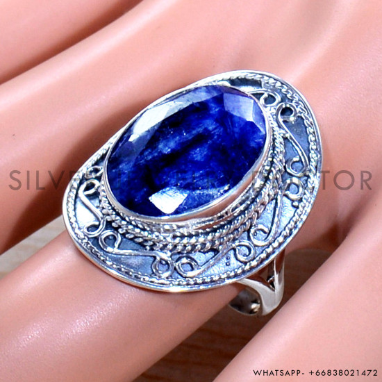 Sapphire 925 Sterling Silver Ring (SJWR-1968)