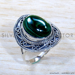 Malachite 925 Sterling Silver Ring (SJWR-1971)