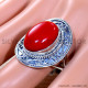Coral 925 Sterling Silver Ring (SJWR-1972)