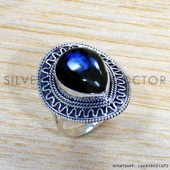 Labradorite 925 Sterling Silver Ring (SJWR-1974) Labradorite 925 Sterling Silver Ring (SJWR-1974)