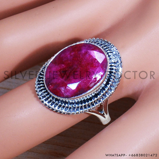 Ruby 925 Sterling Silver Ring (SJWR-1978) Ruby 925 Sterling Silver Ring (SJWR-1978)