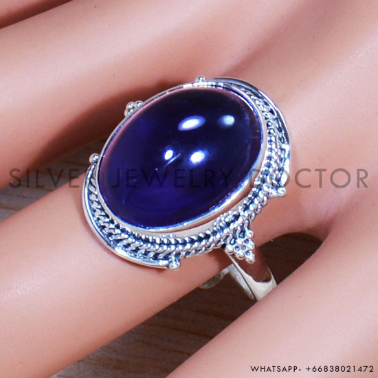 Amethyst 925 Sterling Silver Ring (SJWR-1983)