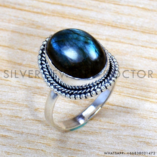 Labradorite 925 Sterling Silver Ring (SJWR-1986)