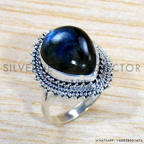 Labradorite 925 Sterling Silver Ring (SJWR-1988)