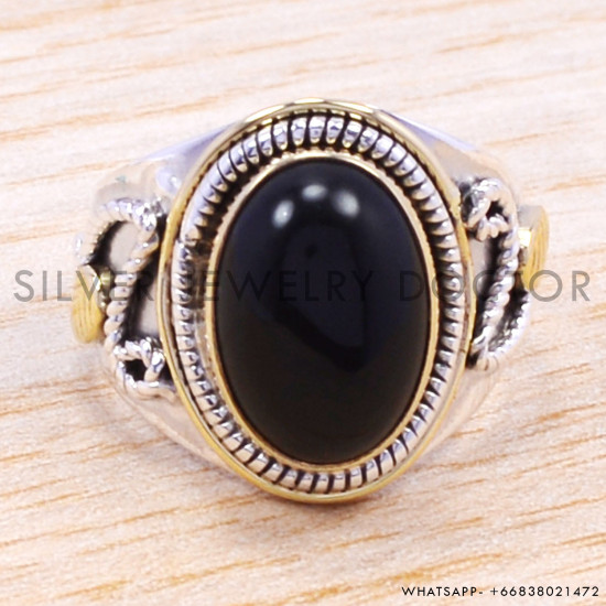 Black Onyx 925 Sterling Silver Ring (SJWR-199) Black Onyx 925 Sterling Silver Ring (SJWR-199)