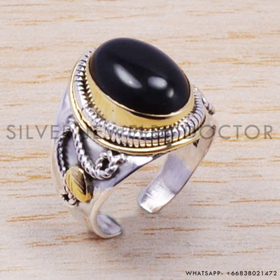 Black Onyx 925 Sterling Silver Ring (SJWR-199) Black Onyx 925 Sterling Silver Ring (SJWR-199)