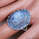 Rainbow Moonstone 925 Sterling Silver Ring (SJWR-1992)