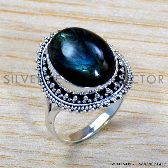 Labradorite 925 Sterling Silver Ring (SJWR-1993)
