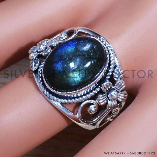 Labradorite 925 Sterling Silver Ring (SJWR-1997)