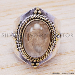 Golden Rutile 925 Sterling Silver Ring (SJWR-200) Golden Rutile 925 Sterling Silver Ring (SJWR-200)