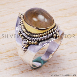 Golden Rutile 925 Sterling Silver Ring (SJWR-200)