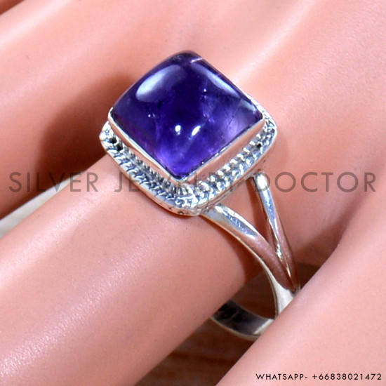 Amethyst 925 Sterling Silver Ring (SJWR-2001)