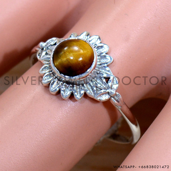 Tiger Eye 925 Sterling Silver Ring (SJWR-2005) Tiger Eye 925 Sterling Silver Ring (SJWR-2005)