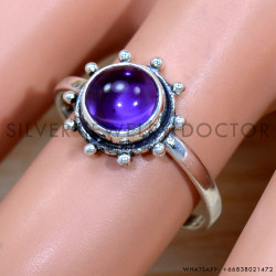 Amethyst 925 Sterling Silver Ring (SJWR-2009)