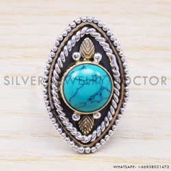 Turquoise 925 Sterling Silver Ring (SJWR-201)
