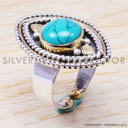 Turquoise 925 Sterling Silver Ring (SJWR-201)