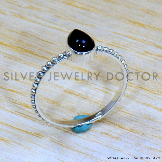 Black Onyx 925 Sterling Silver Ring (SJWR-2010) Black Onyx 925 Sterling Silver Ring (SJWR-2010)