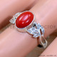 Coral 925 Sterling Silver Ring (SJWR-2020) Coral 925 Sterling Silver Ring (SJWR-2020)