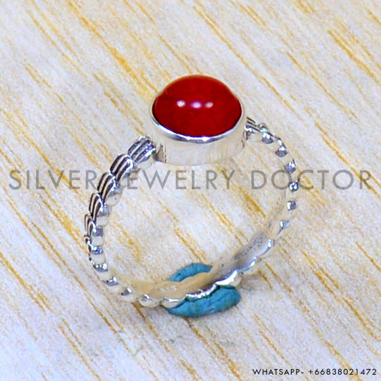 Carnelian 925 Sterling Silver Ring (SJWR-2029) Carnelian 925 Sterling Silver Ring (SJWR-2029)
