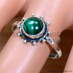 Malachite 925 Sterling Silver Ring (SJWR-2030)