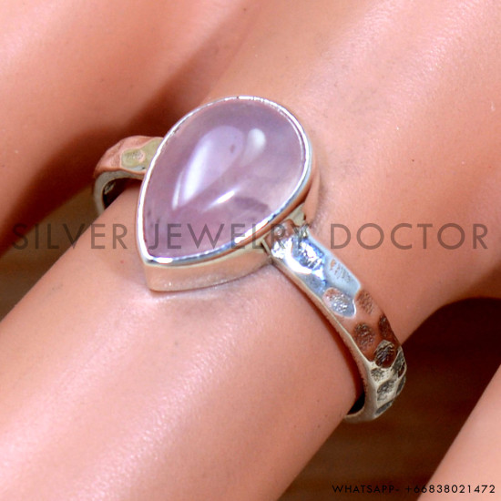 Rose Quartz 925 Sterling Silver Ring (SJWR-2031) Rose Quartz 925 Sterling Silver Ring (SJWR-2031)