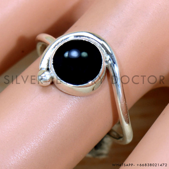 Black Onyx 925 Sterling Silver Ring (SJWR-2032) Black Onyx 925 Sterling Silver Ring (SJWR-2032)